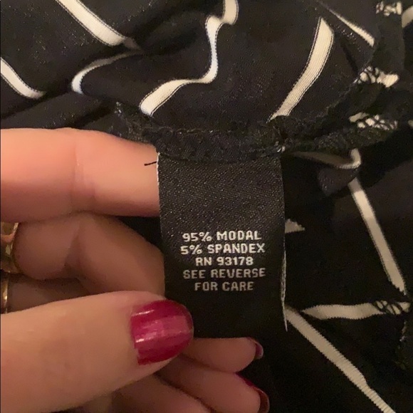 Plus size diagonal striped soft v neck top - Picture 7 of 7